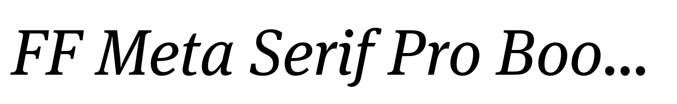 FF Meta Serif Pro Book Italic